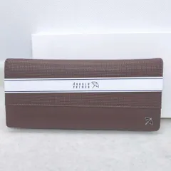 【未使用・箱付】アーノルドパーマー 長財布 レザー ブラウン 型押し 帯付き
