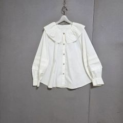 極美品】リンカブル Linkable メレンゲブラウス 白 F 襟コンシャス
