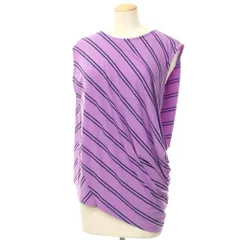 【中古】イッセイミヤケ ISSEY MIYAKE 2023年秋冬 ポリエステル系 その他カットソー ライトパープルxネイビー【サイズ表記なし（M位）】【レディース】のサムネイル