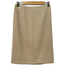 HERMES(エルメス) ロングスカート サイズ38 M レディース美品  - ベージュ ひざ丈/ウールのサムネイル