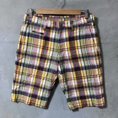 J.PRESS ジェイプレス コットン マドラス 夏生地 尾錠 シンチバック ショートパンツ ショーツ size.78 (S程度) マルチカラーのサムネイル