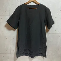 KAZUYUKI KUMAGAI ATTACHMENT カズユキクマガイアタッチメント リネン カットソー 半袖 麻 ショートスリーブ Tシャツ トップス M ブラック 黒 ビッグシルエット オーバーサイズ メンズ SU-31-9のサムネイル
