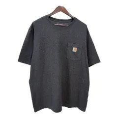 Carhartt カーハート ポケットＴシャツ ワンポイントロゴ グレー(メンズ XL)中古 古着 T9011のサムネイル