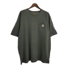 Carhartt カーハート ポケットＴシャツ ワンポイントロゴ グリーン(メンズ XL)中古 古着 T9210のサムネイル