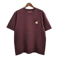 Carhartt カーハート ポケットＴシャツ ワンポイントロゴ ワインレッド(メンズ L)中古 古着 T9334のサムネイル
