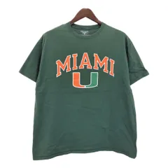 Champion チャンピオン NCAA マイアミ・ハリケーンズ 半袖Ｔシャツ グリーン(メンズ XL)中古 古着 U0415のサムネイル