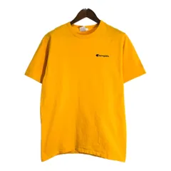 Champion チャンピオン ワンポイントロゴ 半袖Ｔシャツ イエロー(メンズ LARGE)中古 古着 U0094のサムネイル