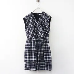 美品 難あり 2021秋コレクション クリスチャンディオール Christian Dior ウール チェックスリーブレスドレス 40//-.【2400014947427】のサムネイル