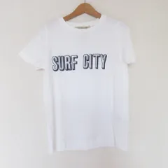 美品 REMI RELIEF レミレリーフ SURF CITY プリント クルーネック 半袖 Tシャツ カットソー S ホワイト レディース 古着 中古 USEDのサムネイル