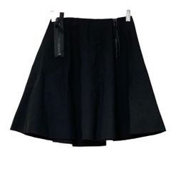 美品 DIESEL ディーゼル ジップデザイン フレア ミニスカート W25 ブラック レディース 古着 中古 USED