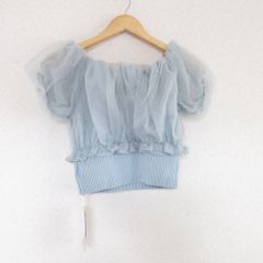 POPPY PUFF TIED BOLERO BLUE - メルカリ