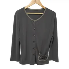 美品 FOXEY NEW YORK フォクシーニューヨーク タピオカビーンズカーディガン ストレッチ ジャケット ブラウス 30219 38 ブラウン レディース 古着 中古 USEDのサムネイル