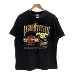 HARLEY DAVIDSON ハーレーダビッドソン 半袖Ｔシャツ モーターサイクル ブラック(メンズ XL)中古 古着 T9829