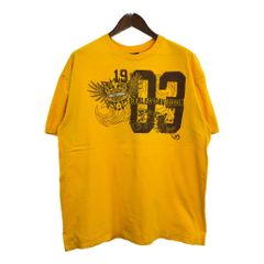 HARLEY DAVIDSON ハーレーダビッドソン 半袖Ｔシャツ 大きいサイズ モーターサイクル イエロー(メンズ 2XL)中古 古着 T9836
