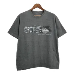 00年代 HARLEY DAVIDSON ハーレーダビッドソン 半袖Ｔシャツ モーターサイクル グレー(メンズ L相当)中古 古着 T9854のサムネイル