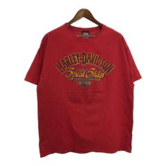 HARLEY DAVIDSON ハーレーダビッドソン 半袖Ｔシャツ モーターサイクル レッド(メンズ XL)中古 古着 U0001