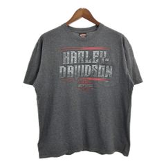 HARLEY DAVIDSON ハーレーダビッドソン 半袖Ｔシャツ モーターサイクル グレー(メンズ XL)中古 古着 U0005