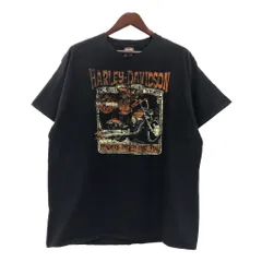 HARLEY DAVIDSON ハーレーダビッドソン 半袖Ｔシャツ 大きいサイズ モーターサイクル ブラック(メンズ 2XL)中古 古着 U0026のサムネイル