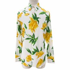 KENZO フラワー柄 長袖シャツ ホワイト 中古 古着 オールド - メルカリ