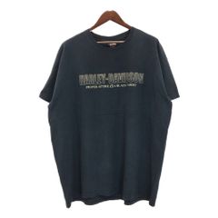 HARLEY DAVIDSON ハーレーダビッドソン 半袖Ｔシャツ 大きいサイズ モーターサイクル ブラック(メンズ 3X)中古 古着 U0029