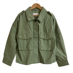SLOBE IENA - イエナスローブ カーキ ミリタリー ジャケット シャツ スローブイエナ ミリタリー シャツ ジャケット カーキ 完売品 コットン
