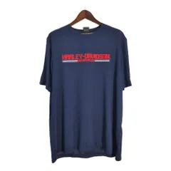 新品タグ付き HARLEY DAVIDSON ハーレーダビッドソン モーターサイクル Ｔシャツ ネイビー(メンズ 2XL)中古 古着 U0980のサムネイル