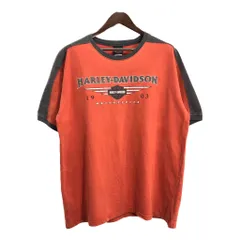 00年代 USA製 HARLEY DAVIDSON ハーレーダビッドソン 半袖Ｔシャツ オレンジ（メンズ XL ）のサムネイル