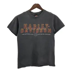 90年代 USA製 HARLEY DAVIDSON ハーレーダビッドソン MILLENNIUM ミレニアム 半袖Ｔシャツ ブラック（メンズ S ）中古 古着 T5239のサムネイル
