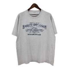 HARLEY DAVIDSON ハーレーダビッドソン 半袖Ｔシャツ モーターサイクル ロゴ グレー(メンズ XL相当)中古 古着 T9644