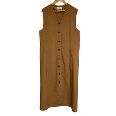 美品 Mylanka ミランカ ジレ ワンピース 38 ブラウン レディース 古着 中古 USEDのサムネイル