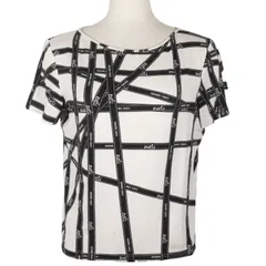 【HERMES】エルメス ボルデュック リボン ×ビスコース 白/黒 レディース 半袖Ｔシャツのサムネイル