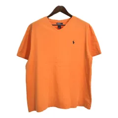 Polo by Ralph Lauren ポロ ラルフローレン Vネック 半袖Ｔシャツ ワンポイントロゴ オレンジ (メンズ XL) 中古 古着 T4816のサムネイル