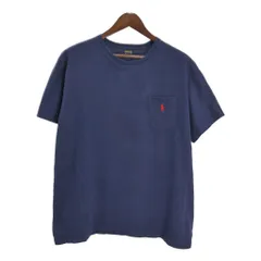 Polo by Ralph Lauren ポロ ラルフローレン ワンポイントロゴ ポケット 半袖Ｔシャツ ネイビー(メンズ XL)中古 古着 T4950のサムネイル