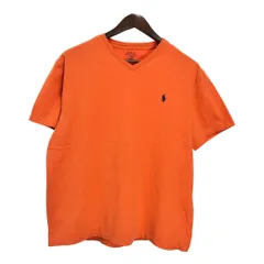Polo by Ralph Lauren ポロ ラルフローレン ワンポイントロゴ Vネック 半袖Ｔシャツ オレンジ(メンズ L)中古 古着 T9092のサムネイル