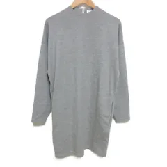 美品 HYKE ハイク バックジップ ひざ丈 長袖 ニットスウェットワンピース チュニック 12034 サイズ1 グレー レディース 古着 中古 USEDのサムネイル