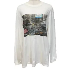 良品 JANE SMITH ジェーンスミス Plage別注 プリント ロンT カットソー サイズF ホワイト レディース 古着 中古 USEDのサムネイル