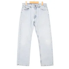 90年代 Levi's リーバイス 505 デニムパンツ オレンジタブ ライトブルー(メンズ W34 L32)中古 古着 A5100