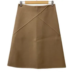 美品 Drawer ドゥロワー メルトン バックジップ フレアスカート 6524-234-1153 サイズ36 ベージュ レディース 古着 中古 USEDのサムネイル