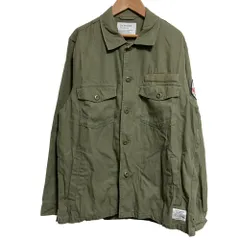 美品 BAYFLOW ベイフロー バックプリント ミリタリー シャツジャケット サイズ4 カーキ メンズ 古着 中古 USEDのサムネイル
