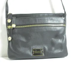 美品 MODALU モダール レザー ショルダーバッグ ブラック レディース 古着 中古 USEDのサムネイル