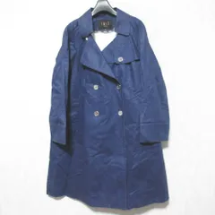 良品 DAKS ダックス トレンチコート 11-981924 サイズ42 ネイビー レディース 古着 中古 USEDのサムネイル