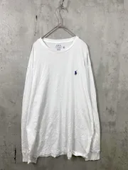 POLO RALPH LAUREN ポロ ラルフローレン CLASSIC FIT ロングスリーブ 胸刺繍 Tシャツ sizeL/白 ■■ メンズ