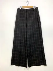 美品 ZARA ザラ カジュアル ハイウエストチェックトラウザーズ パンツ sizeM/黒×茶 ■■ レディース