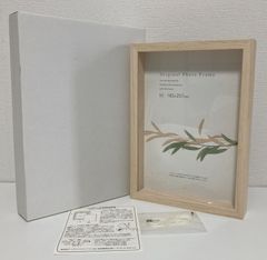 s1084【美品・未使用に近い】APJ アートBOXフレーム B5 パステルホワイト 182×257mm アートプリントジャパン ボックスフレーム フォトフレーム 額縁 立体額 壁掛け 木製 写真フレーム インテリア