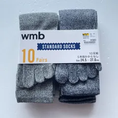 ワークマン wmb スタンダードソックス 5本指かかとなし 10足組 24.5〜27cm モク グレー  靴下 メンズのサムネイル