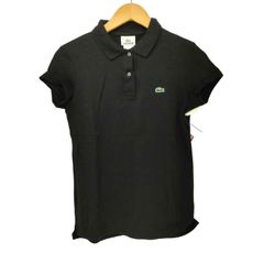LACOSTE ラコステ ポロシャツ レディース 黒 ブラックサイズ36 - メルカリ