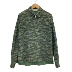 美品 GOLDEN GOOSE ゴールデングース 迷彩柄ジップアップシャツ XS カーキ オリーブ レディース 古着 中古 USEDのサムネイル