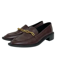 美品 CHARLES & KEITH チャールズアンドキース チェーンローファー 38 24.5cm相当 ブラウン レディース 古着 中古 USEDのサムネイル