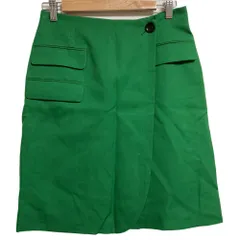 美品 LE CIEL BLEU ルシェルブルー TAILORED SHORT SKIRT ひざ丈 ラップスカート サイズ38 グリーン レディース 古着 中古 USEDのサムネイル