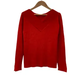 美品 23AW TIARA ティアラ リブニット カットソー レッド レディース 古着 中古 USEDのサムネイル